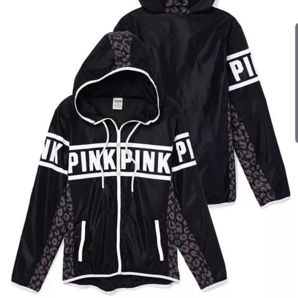 Vs pink cheetah/leopard anorak NWT